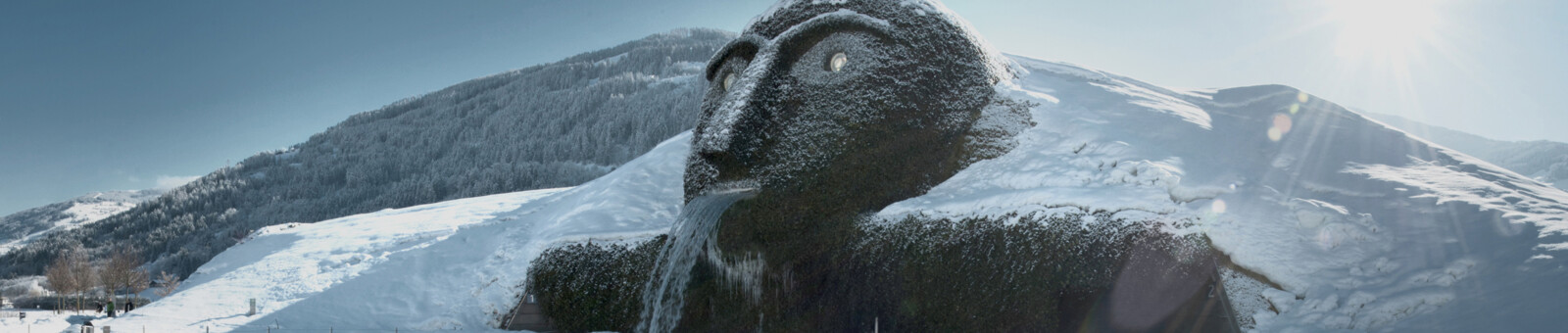     The Giant at Swarovski Crystal Worlds in winter 